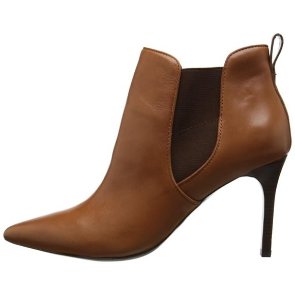 Ralph Lauren Leather Ankle Boots Camel Brown SZ 6.5 - Picture 2 of 14